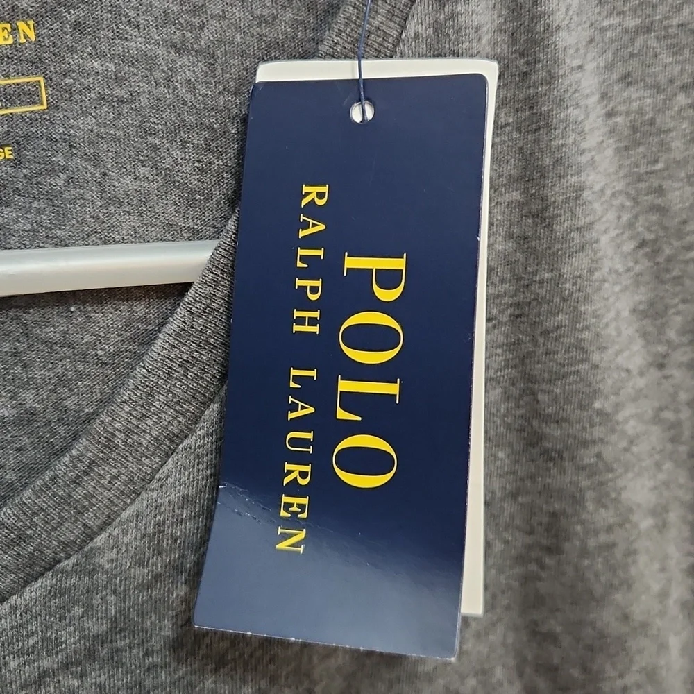NWT Polo Ralph Lauren Men's Charcoal Grey Crewneck Short Sleeve Tee Size Small